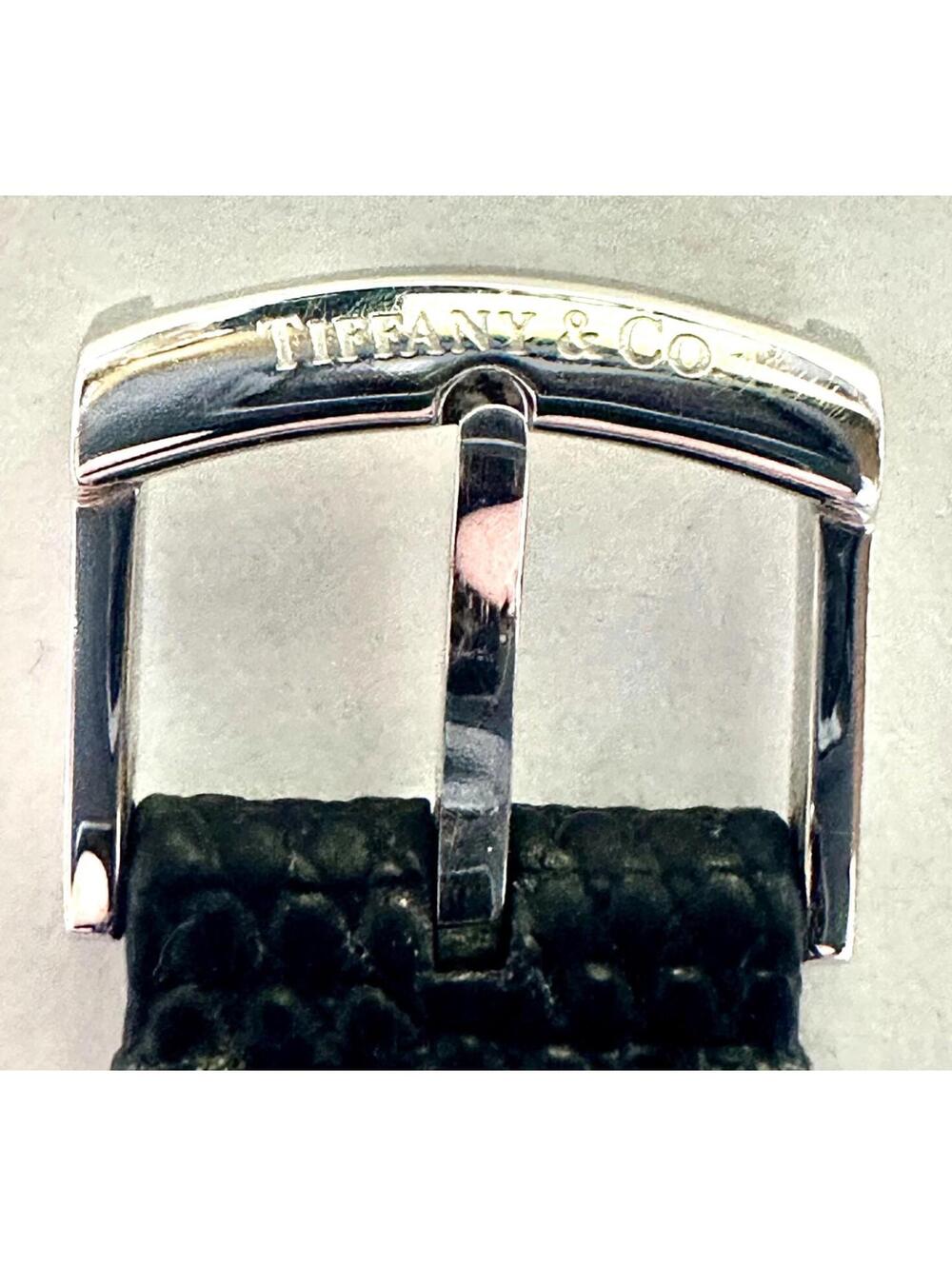 Tiffany Atlas Sterling Silver Ladies Watch Roman Numerals Lizard Strap Very Good - Picture 2 of 8